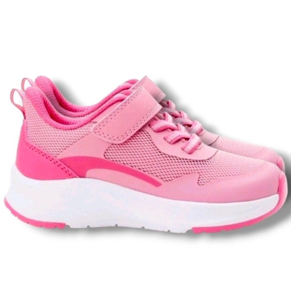 NWT Athletic Works Toddler Girl Mesh Jogger Pink Sneakers Size 3 Equivalent 2-3M